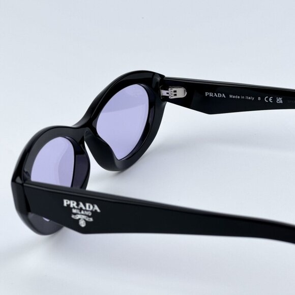 Prada PR26ZS 16K40J BRAND NEW Sunglasses Black Violet Oval Women - Picture 7 of 9
